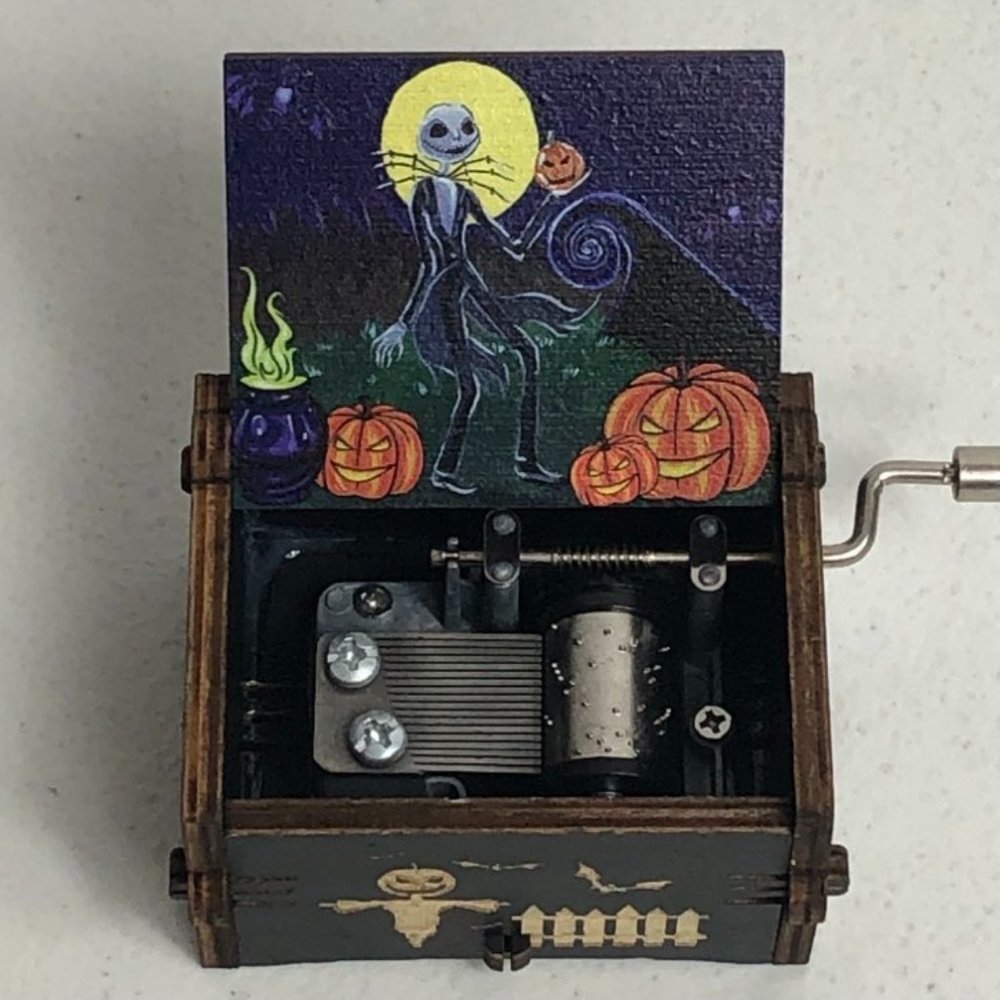 Nightmare Before Christmas Jack Hand Crank Wooden Music Box